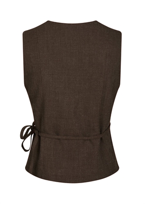 Samara melange waistcoat Brown Melange Neo Noir 